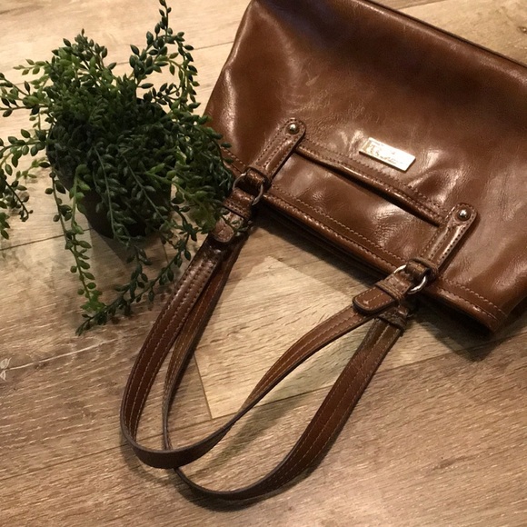 Nine & Co. By Nine West Cognac Brown Vegan Leather Purse - Picture 6 of 7